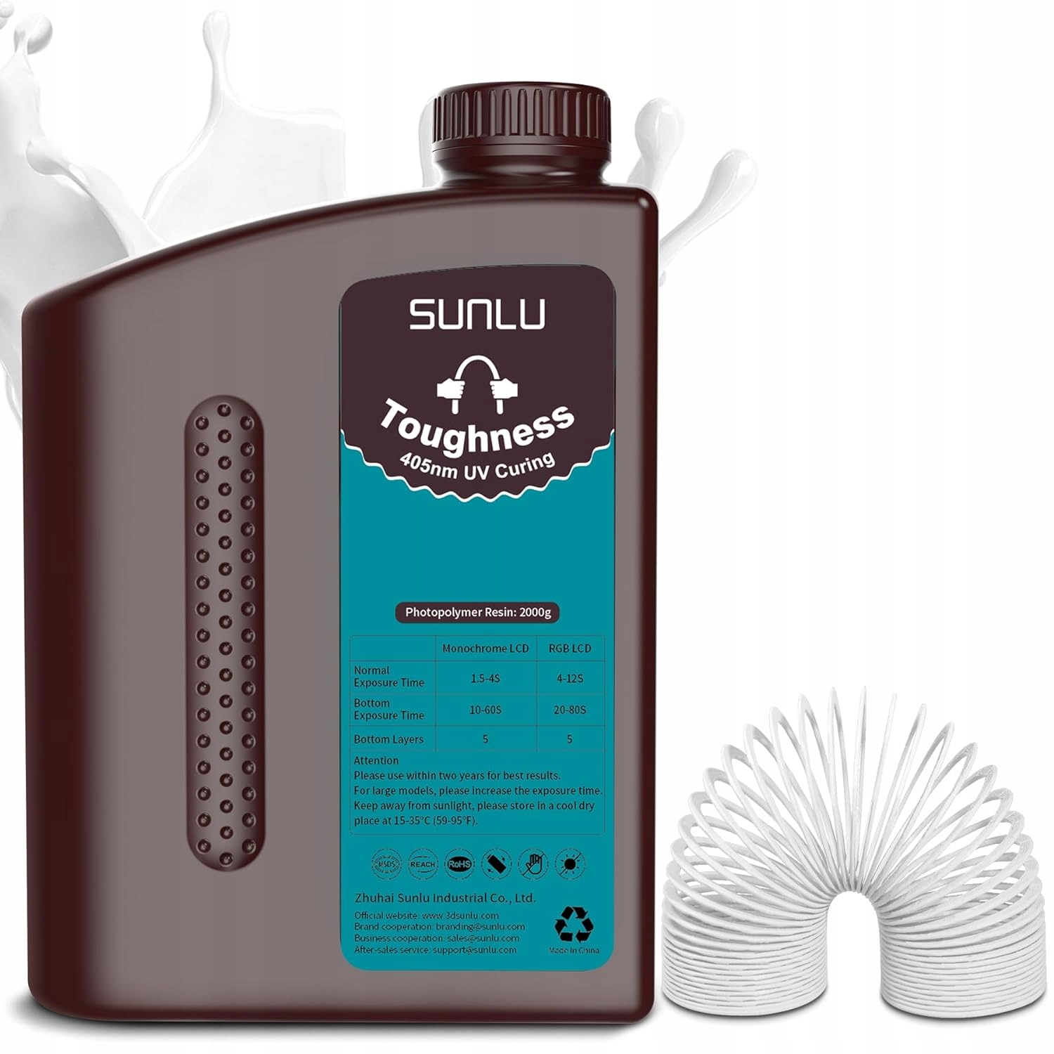 Sunlu 3D tlačiareň živicová biela 2 l